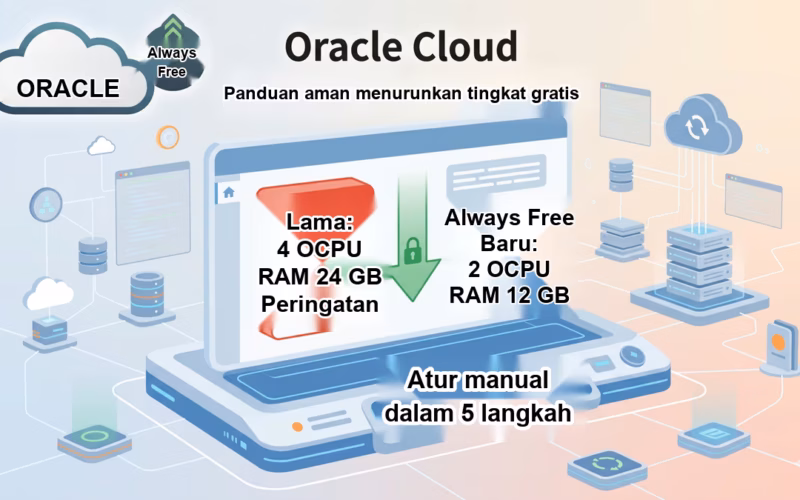 Tangkapan layar yang dilokalkan untuk Cara downgrade cloud host Oracle secara manual agar memenuhi kuota gratis