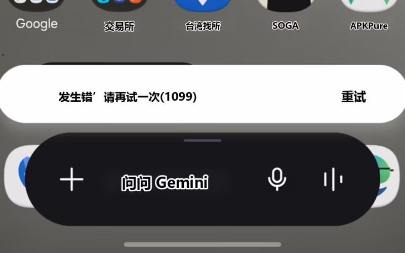 Gemini App 1099错误排除教学 的本地化屏幕截图
