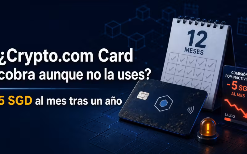 Comisión de inactividad de Crypto.com Card de 5 SGD al mes tras un año