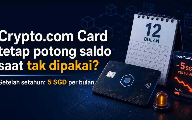 Biaya tidak aktif Crypto.com Card 5 SGD per bulan setelah satu tahun